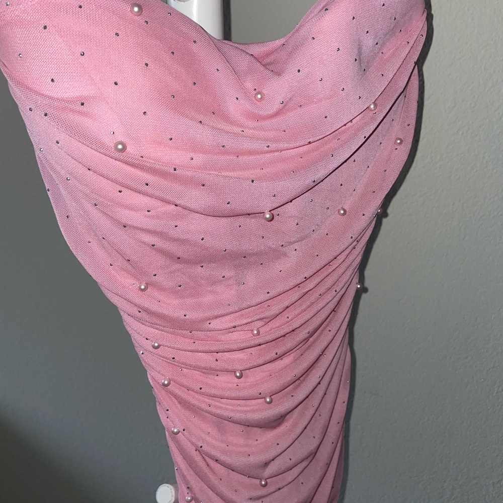 Windsor Pink Rhinestone Mini Dress - Picture 7 of 8